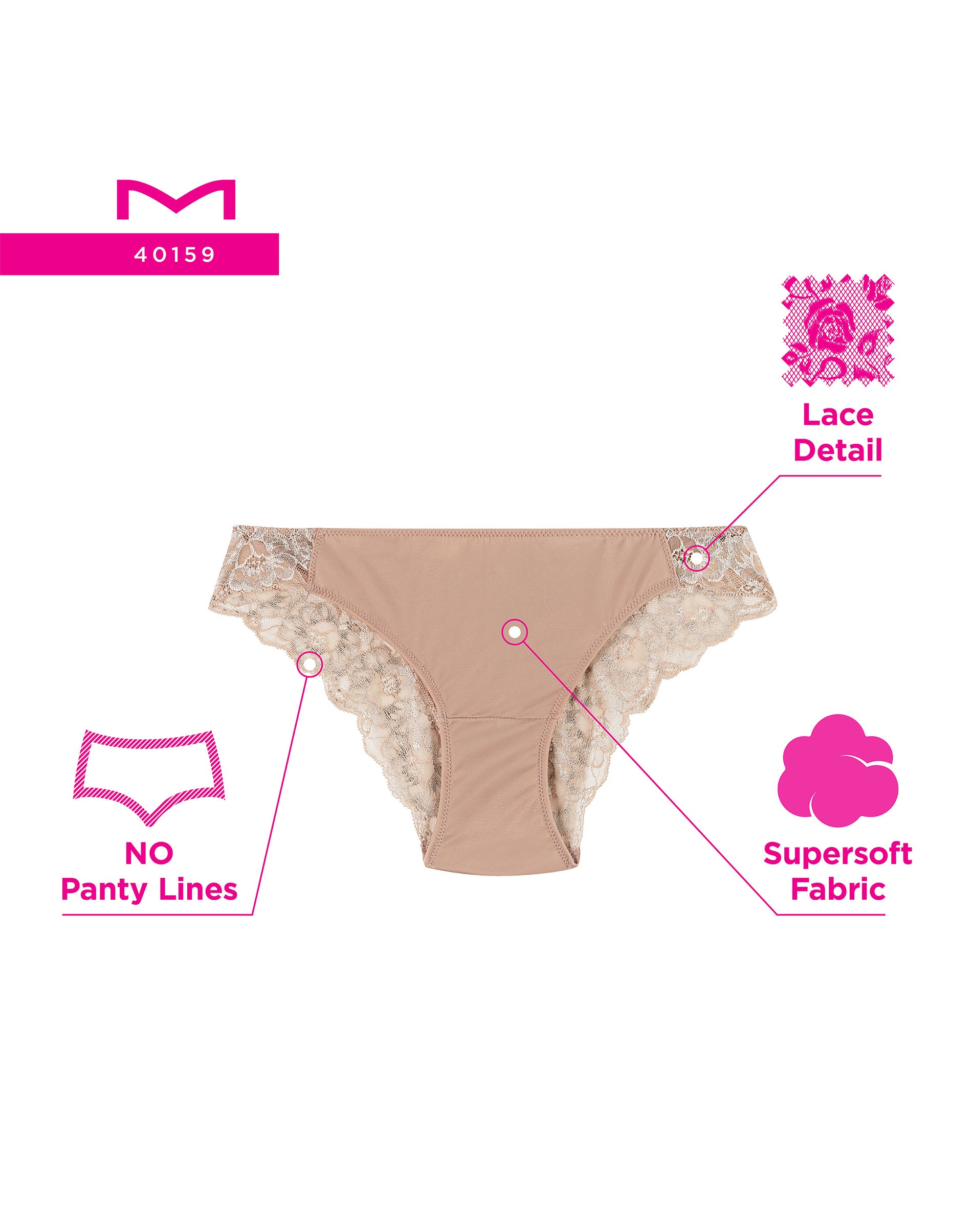 Lace Back Tanga Underwear