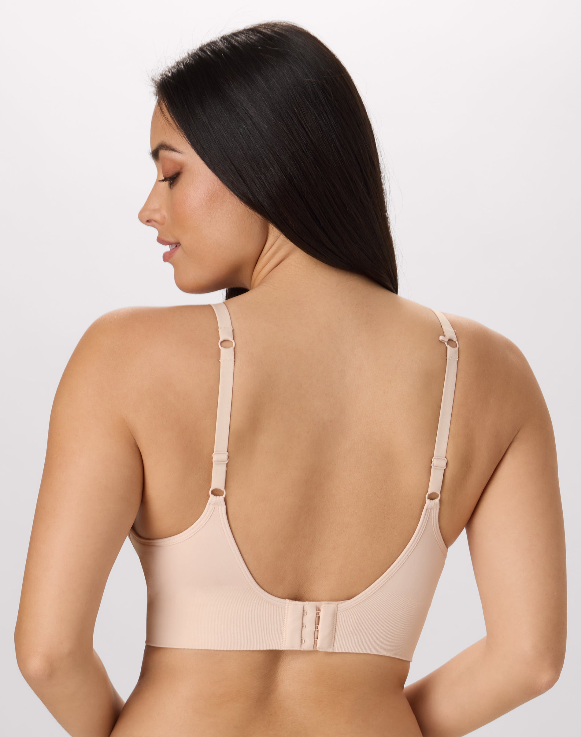 M Plunge Push-Up Bra, Seamless Convertible Longline Bralette (Plus