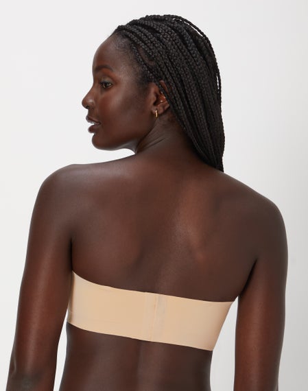 best strapless bra for bridesmaid dress HWDI 32A Strapless Bra with Clear Strap for Backless Wedding Dresses Low  Open Back Halter Top Beige at Amazon Women's Clothing store