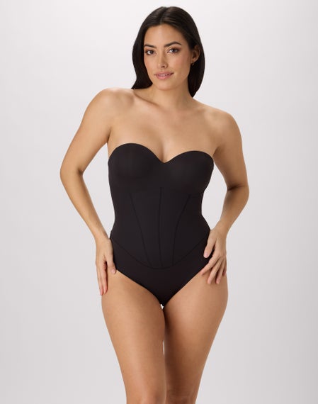 dress corset shapewear Shapewear Lace Corset Midi Dress | Built-In Waist Sculpt