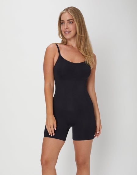 Seamless Mid-Thigh Tummy Control Shapewear Bodysuit