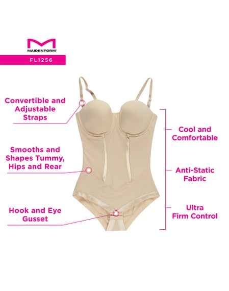 Maidenform Easy Up Firm Control Bodybriefer Latte Lift 40DD