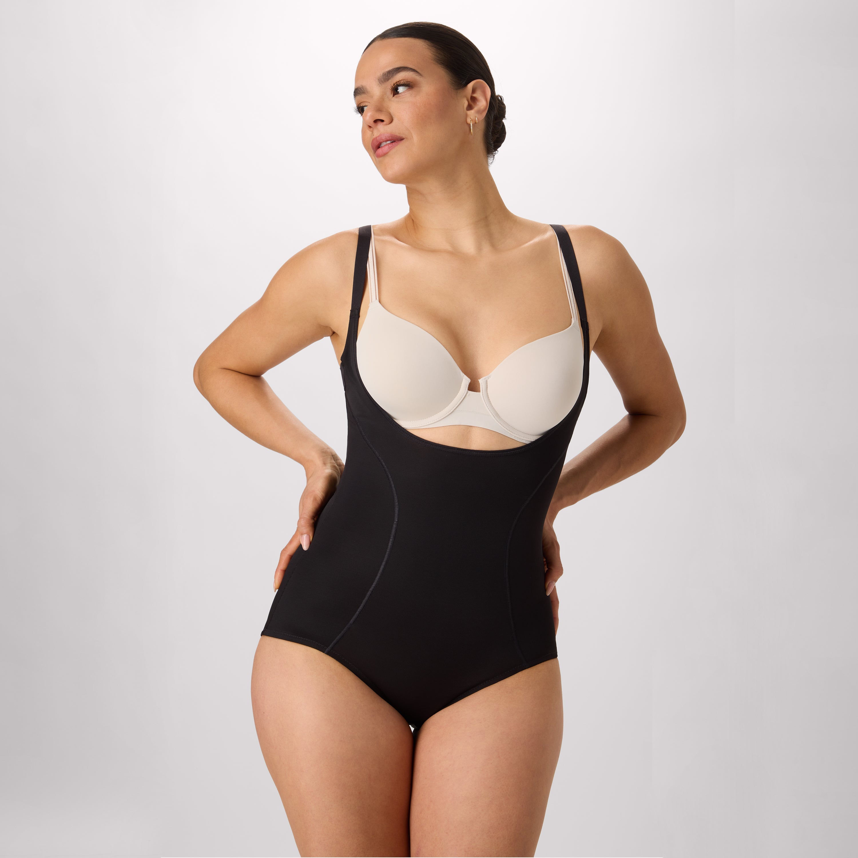Open-Bust Tummy Control Shapewear Bodysuit