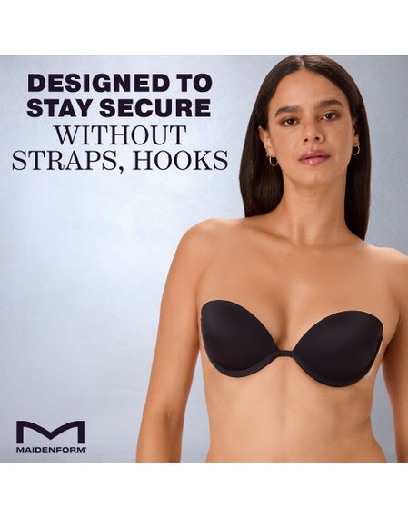 best push up bra for backless dress Maidenform Push-Up Adhesive - Wireless & Reusable - Strapless Tommy Hilfiger Womens Plaid Races Color:Deep Red wear design makes this