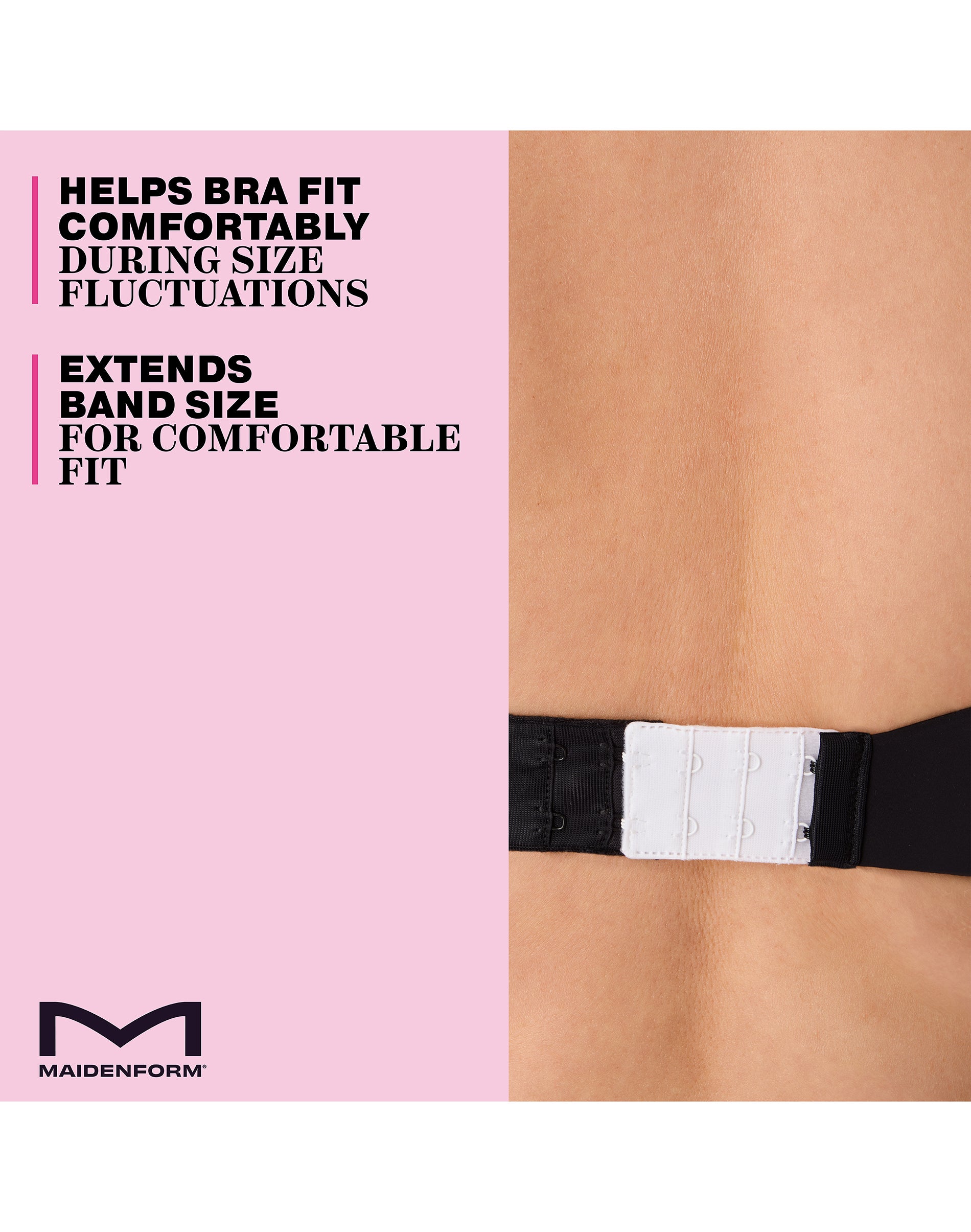 Maidenform 2-Hook Bra Extender, 3/4-inch