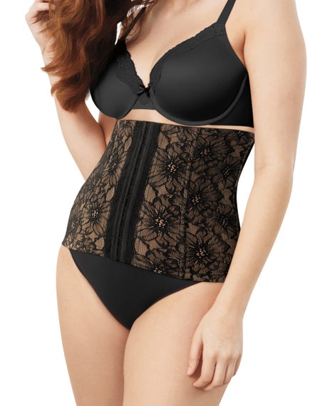 Maidenform Women's Flexees Firm Control Lace Waist Trainer, Style W82006, Size: Small, Black Maidenform Women's Flexees Firm Control Lace Waist Trainer, Style W82006, Size: Small, Black