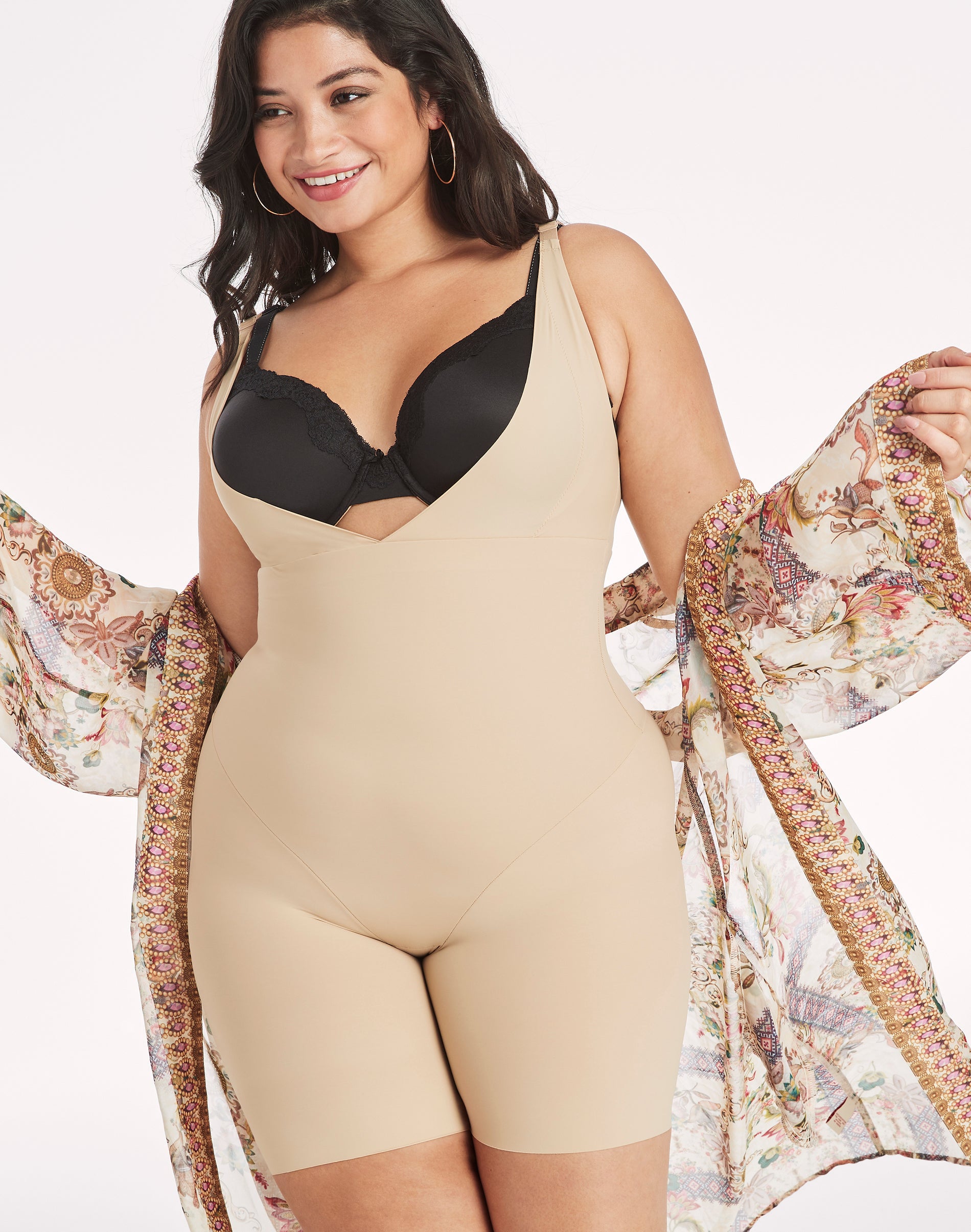 トップス CLANE CONSTRUCTIVE FORM BODY SUIT Wear-Your-Own-Bra Tummy Control Shapewear Bodysuit, Anti-Static Fabric